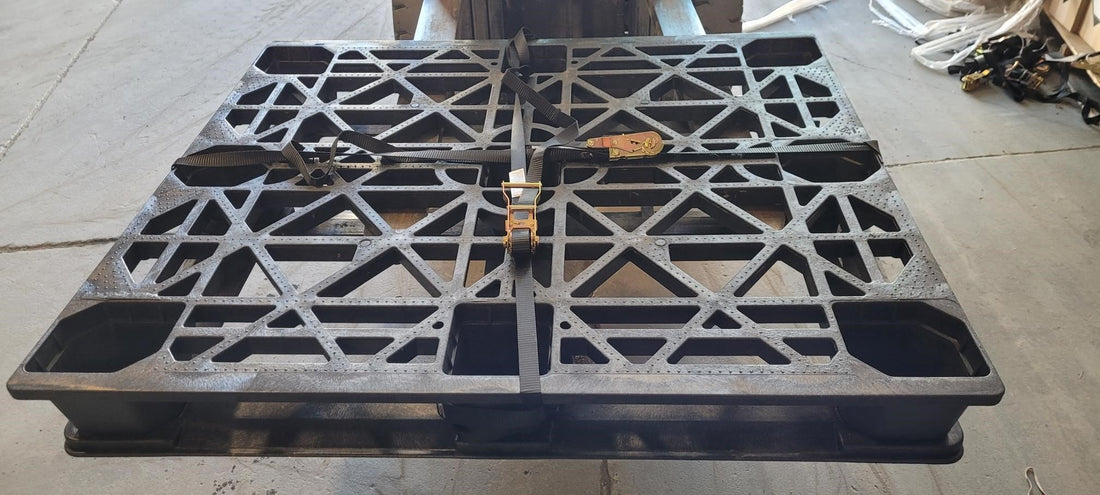 Custom pallet and ratchet straps